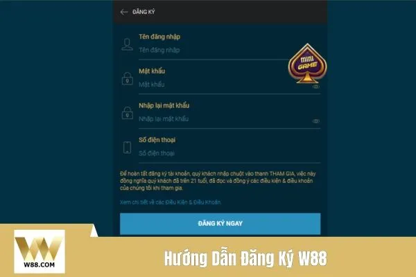 Hướng Dẫn Đăng Ký W88